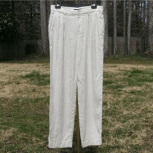 Lauren Ralph Lauren White Straight Leg Chino Slacks